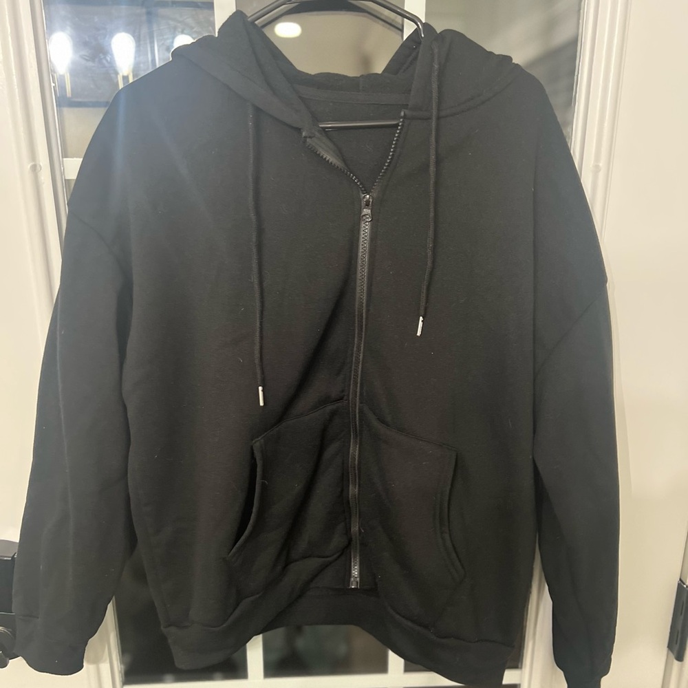 Black Zip-up Sweatshirt